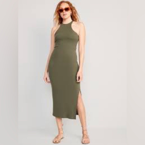 Old Navy Dresses & Skirts - Old Navy Olive Green Midi Dress large tall